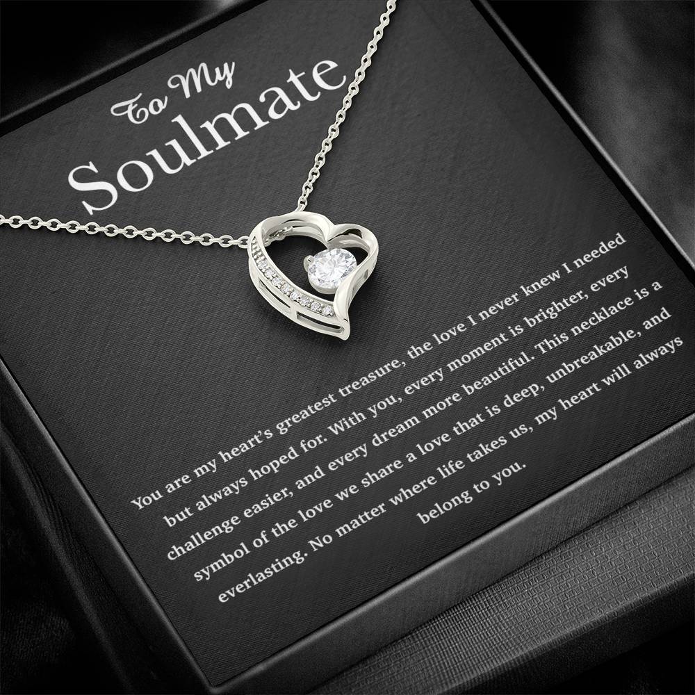 To My Soulmate Necklace, Anniversary Gift For Her, Wife, Girlfriend, Soulmate Gift
