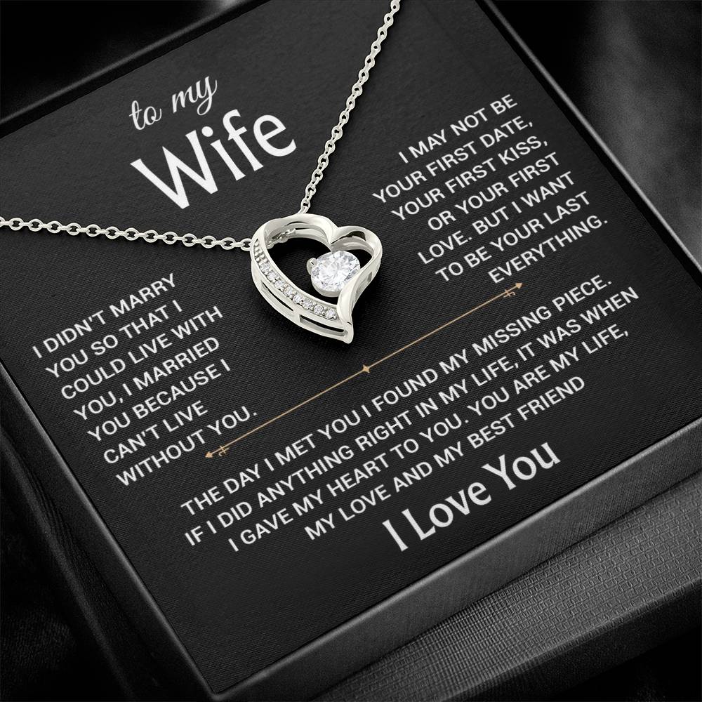 To My Wife Necklace, Christmas Gifts For Women, Anniversary Gift For Wife 16_12_Black