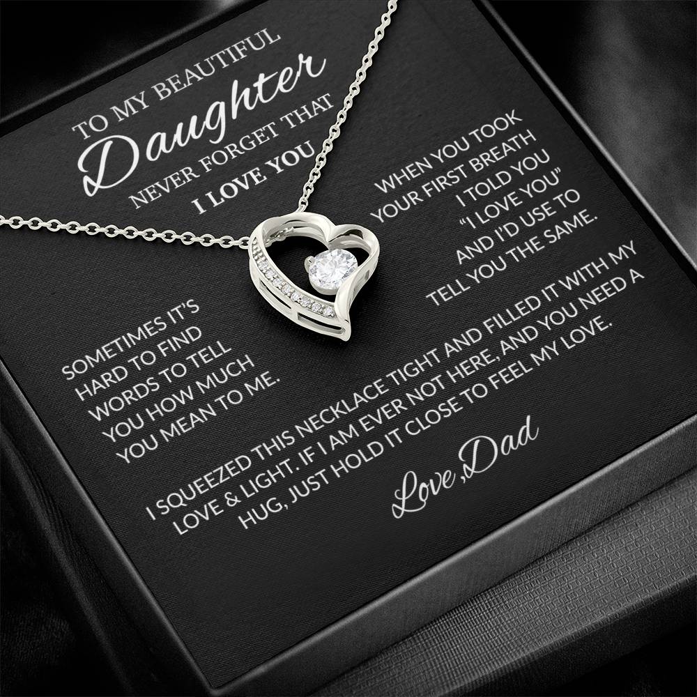 To My Daughter Necklace, Daughter Father Necklace, Daughter Gift From Dad, Mom 11_4