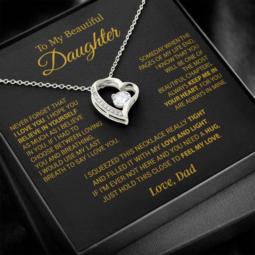 To My Daughter Necklace, Daughter Father Necklace, Daughter Gift From Dad 9_9