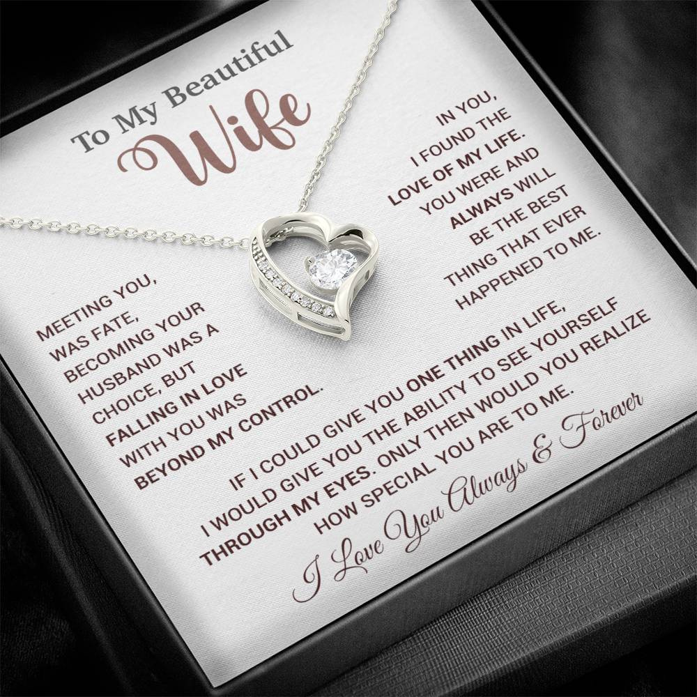 To My Wife Necklace, Wife Gift From Husband, Wife Husband Necklace, Christmas Gift 20_9