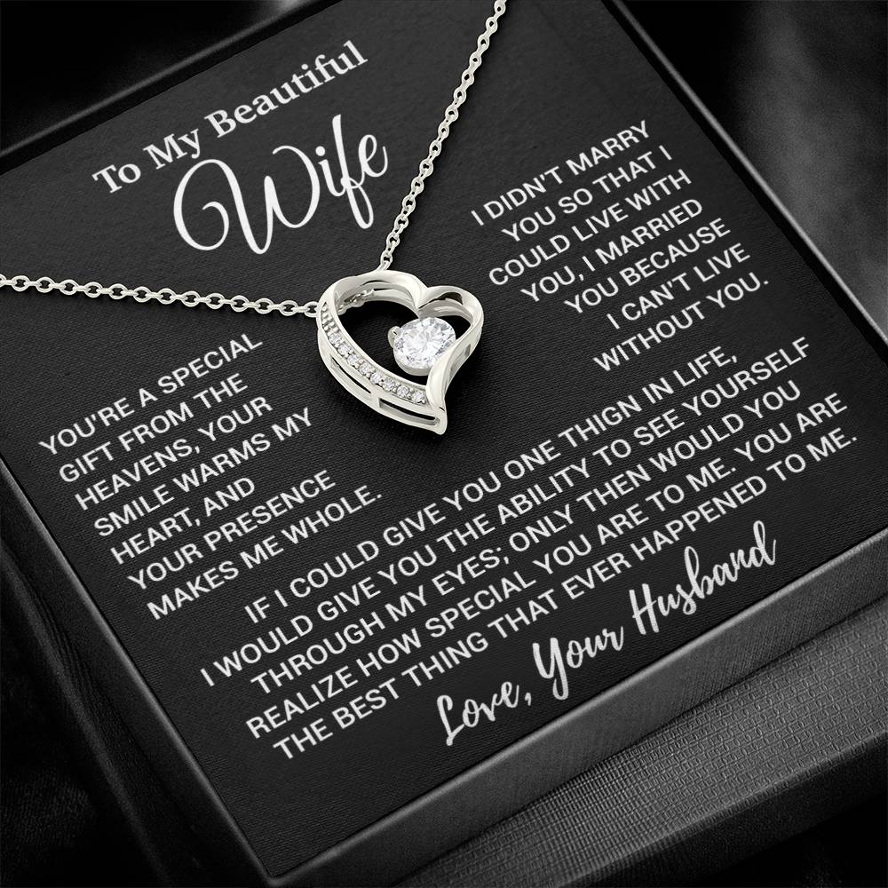 To My Wife Necklace, Christmas Gifts For Women, Anniversary Gift For Wife 1_8_Black