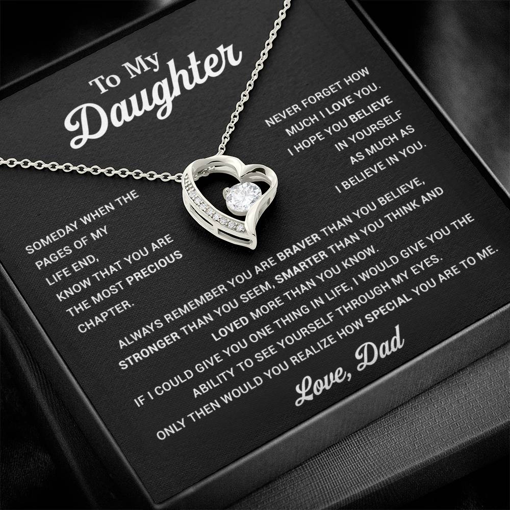 To My Daughter Necklace, Gift for Daughter from Dad, Father Daughter Necklace 10_12