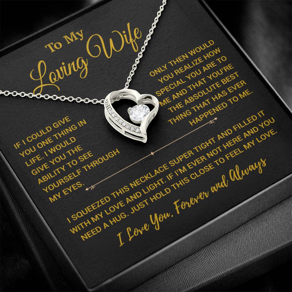 To My Loving Wife Necklace, Vanlentines Gifts For Women, Anniversary Gift For Wife