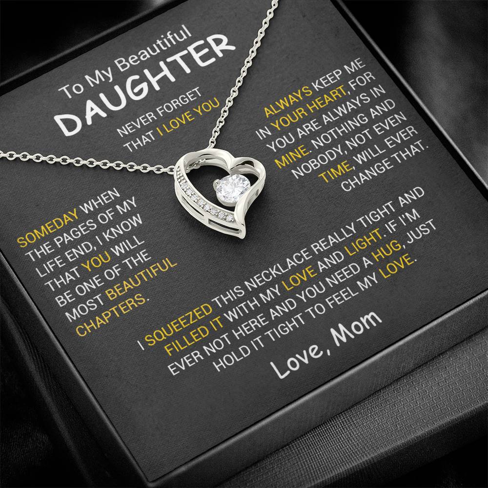 To My Daughter Necklace, Daughter Mother Necklace, Daughter Gift From Dad, Mom 6_12