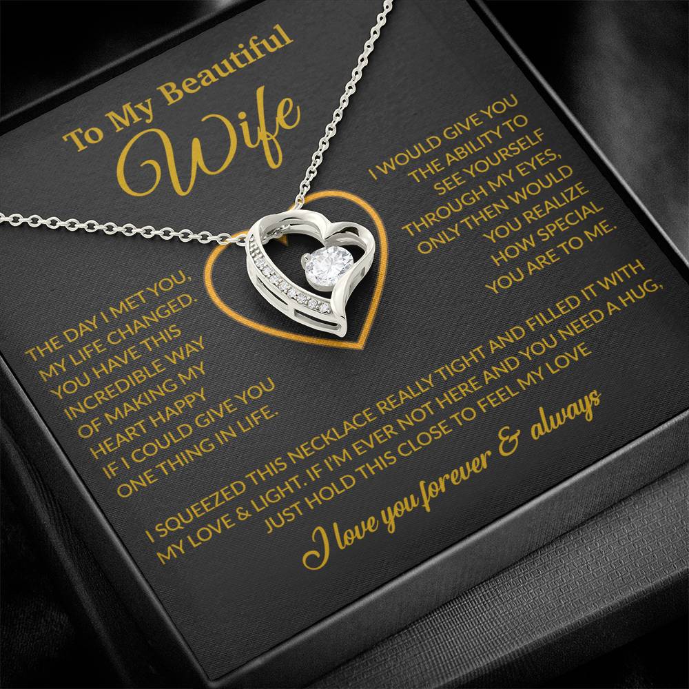 To My Wife Necklace, Gift For Wife, Anniversary Gift For Wife, Necklace For Wife 23_1_Gold