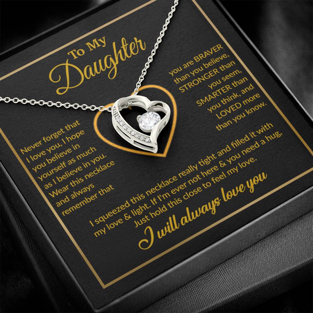 To My Daughter Necklace, Gift For Daughter From Dad, Daughter Father Necklace 13_12_Gold