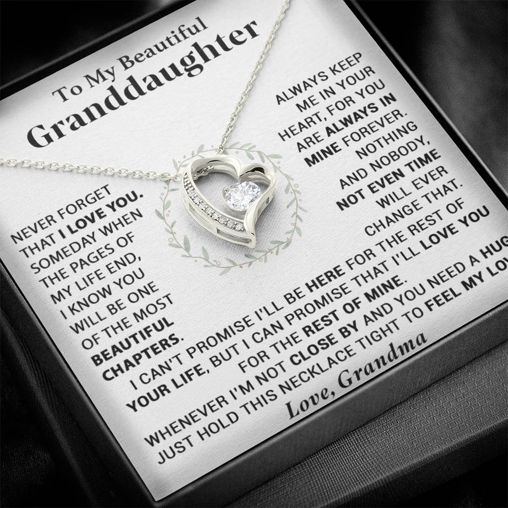 To My Granddaughter Necklace, Granddaughter Birthday, Graduation, Gift from Grandpa