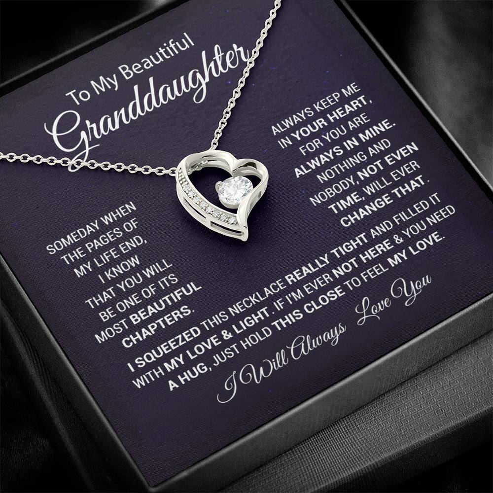 To My Granddaughter Necklace, Gift For Granddaughter, Christmas Gift