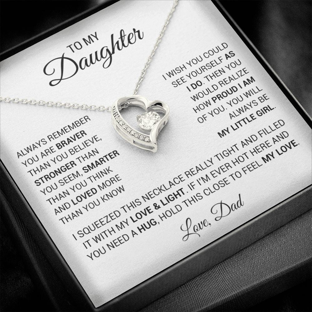 To My Daughter Necklace, Gift for Daughter from Dad, Daughter Father Necklace444