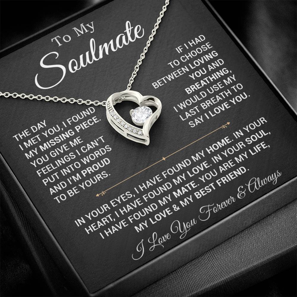To My Soulmate Necklace, Valentines Day Gift, Gift For Wife, Anniversary Gift 29_2