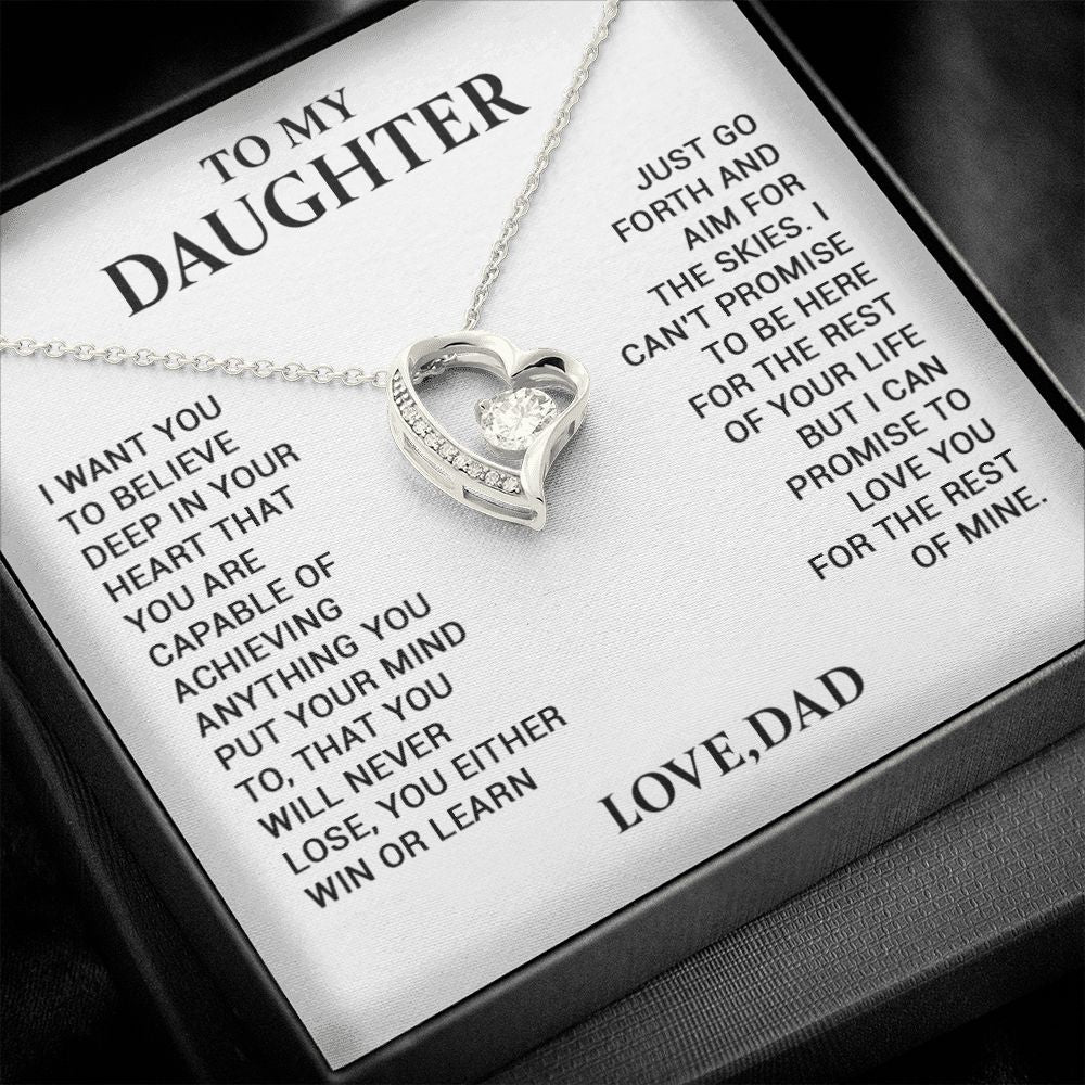 To My Daughter Necklace, Gift for Daughter from Dad, Daughter Father Necklace55