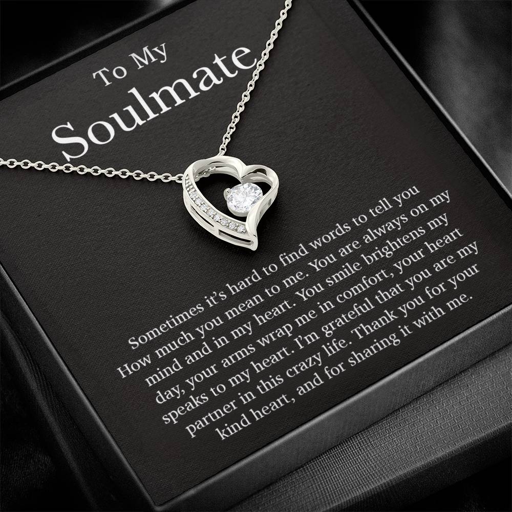 To My Soulmate Necklace, Valentines Day Gift, Soulmate Gifts, Birthday Gifts