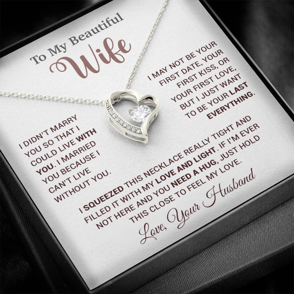 To My Wife Necklace, Wife Gift From Husband, Wife Husband Necklace, Christmas Gift 25_9