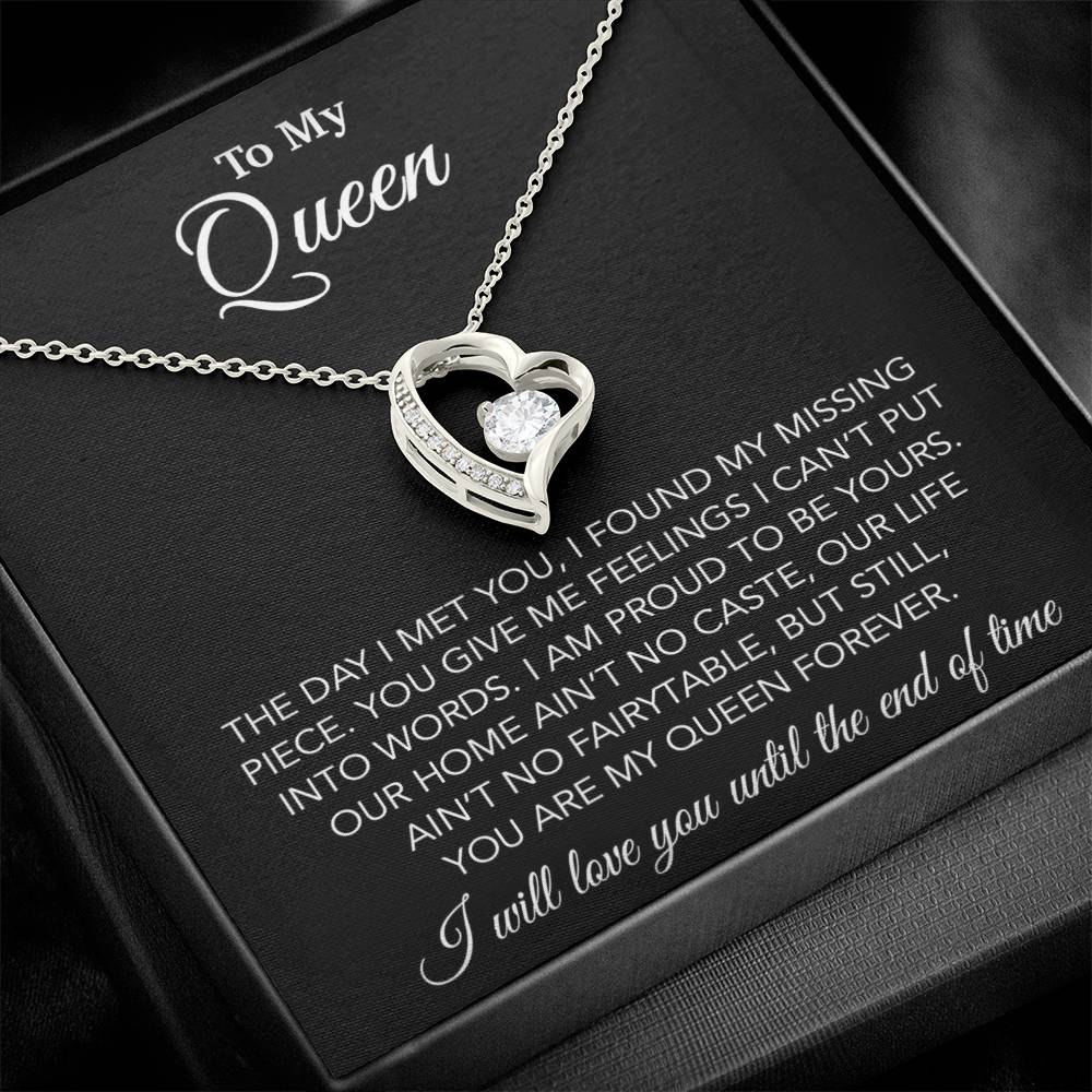 To My Queen Necklace, Anniversary Gift For Wife, Girlfriend Necklace, Birthday Gift For Wife 14_2