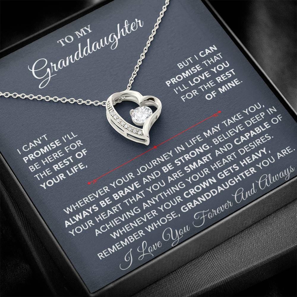 To My Granddaughter Necklace, Granddaughter Gift from Grandpa, Christmas Gift 28_9_Blue