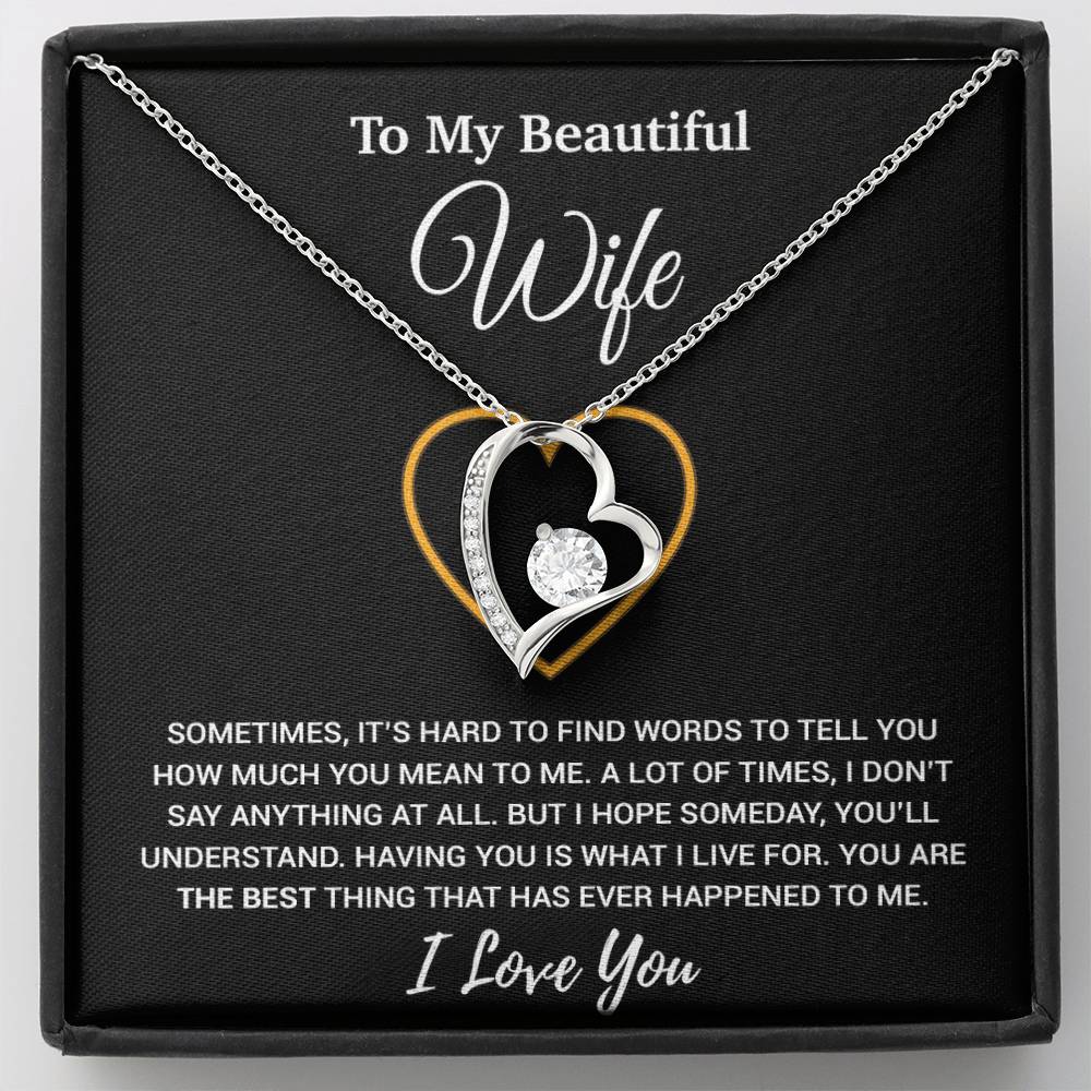 To My Wife Necklace, Christmas Gifts For Women, Anniversary Gift For Wife 21_11_Black
