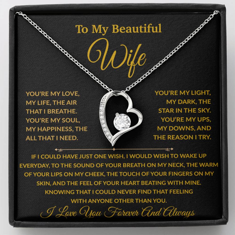 To My Wife Necklace, Christmas Gifts For Women, Anniversary Gift For Wife 8_9_Gold