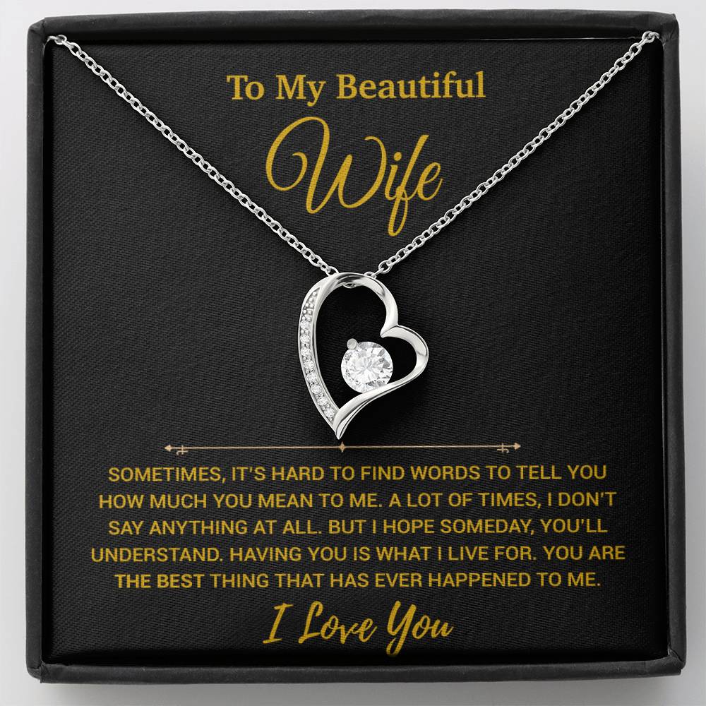 To My Wife Necklace, Christmas Gifts For Women, Anniversary Gift For Wife 19_11_Gold