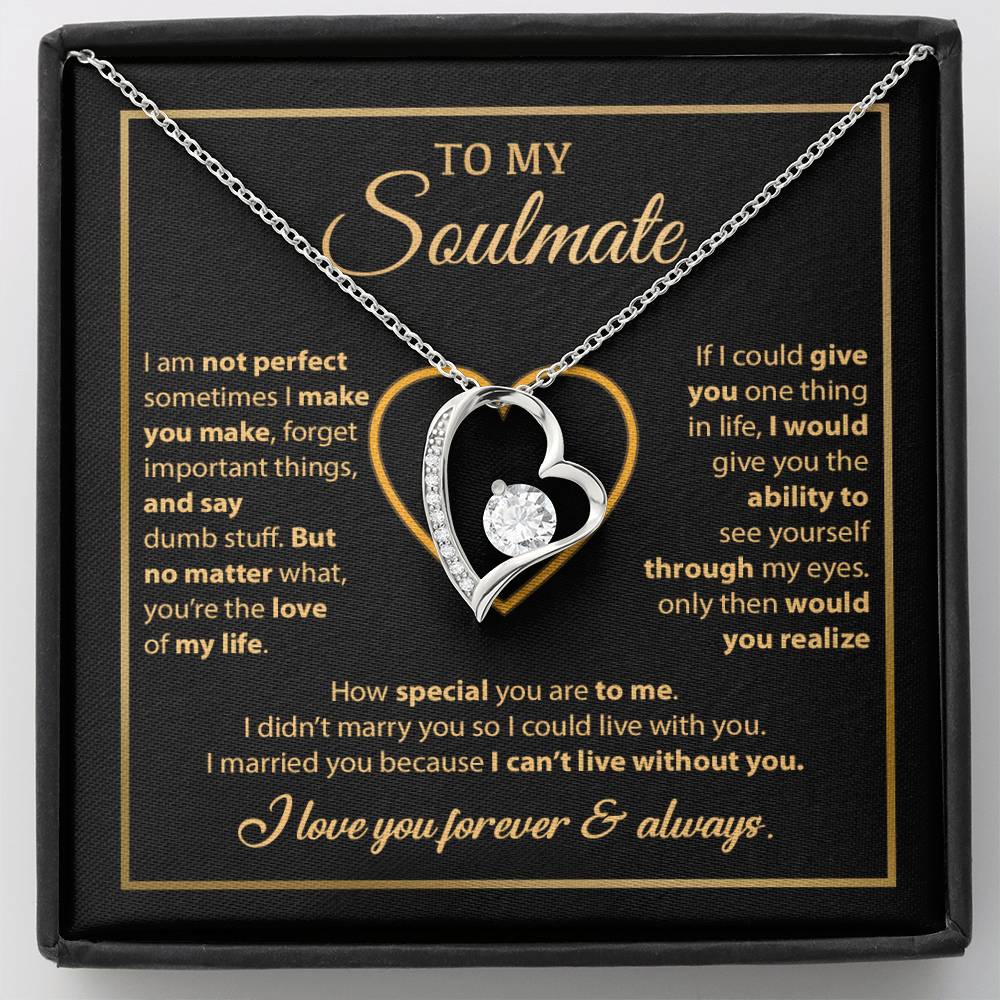 To My Soulmate Necklace, Gift For Wife From Husband, Valentines Gift For Wife 11_2_Gold