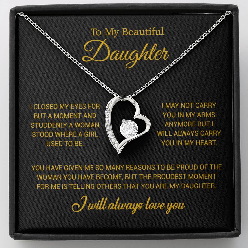 To My Daughter Necklace, Gift for Daughter from Dad, Daughter Father Necklace 24_11_Gold