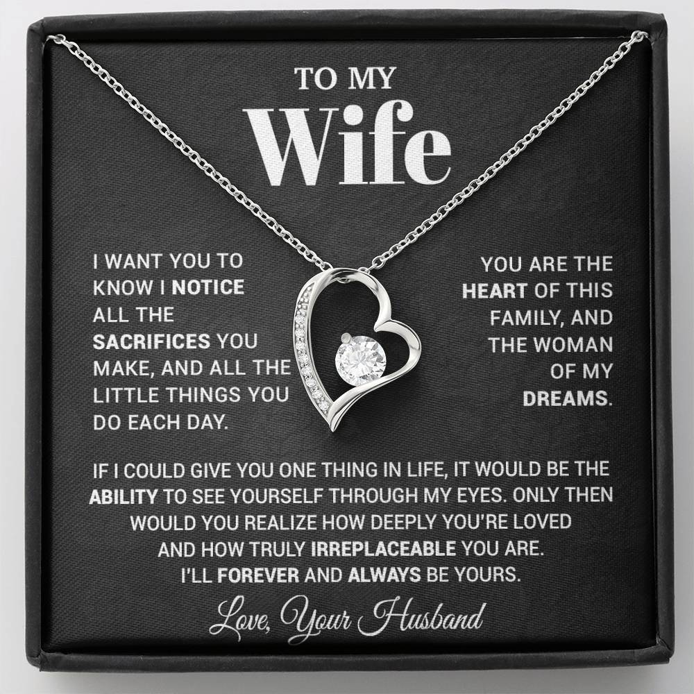 To My Wife Necklace, Christmas Gifts For Women, Anniversary Gift For Wife 6_10_Black