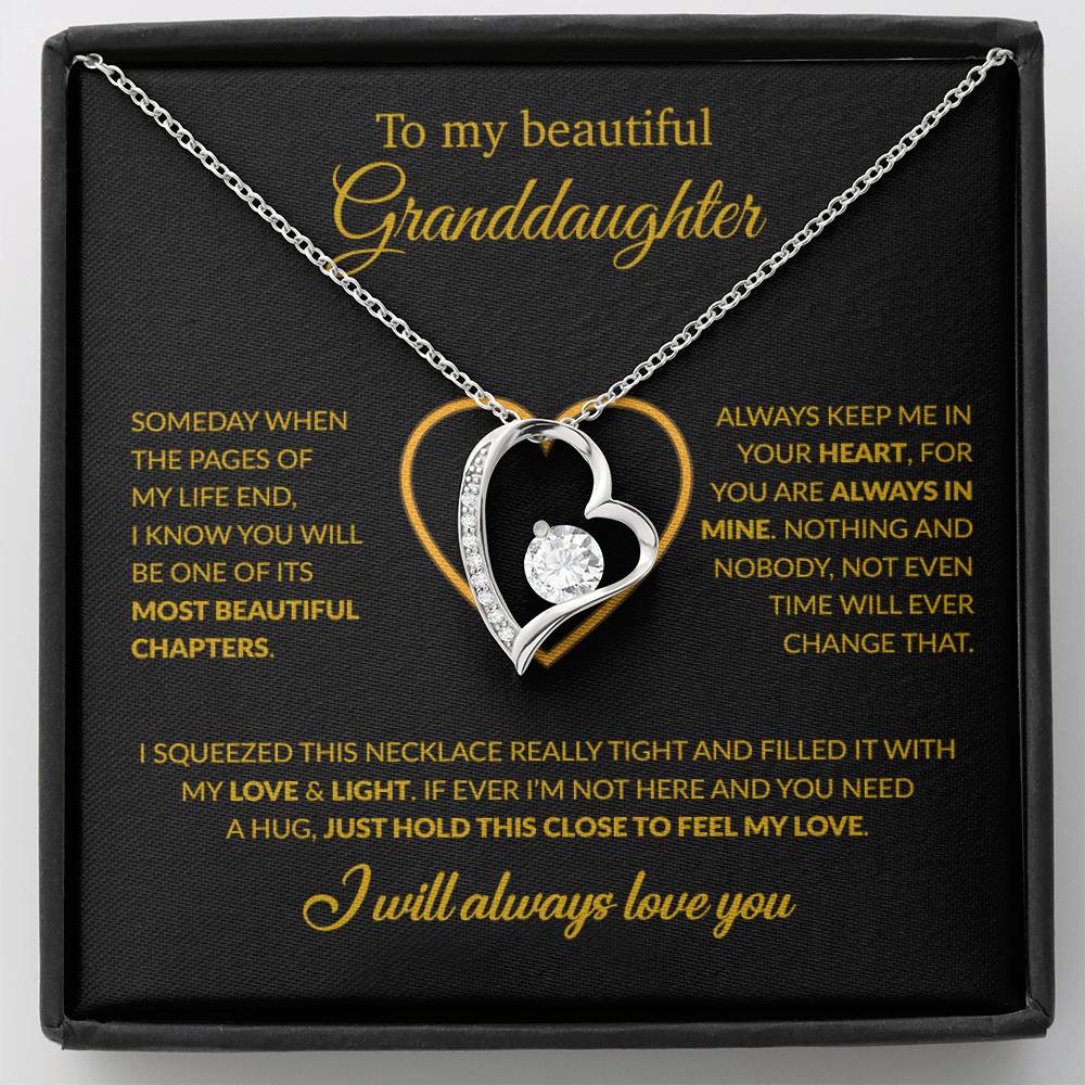 To My Granddaughter Necklace, Birthday Gift For Granddaughter From Grandpa 5_12_Gold