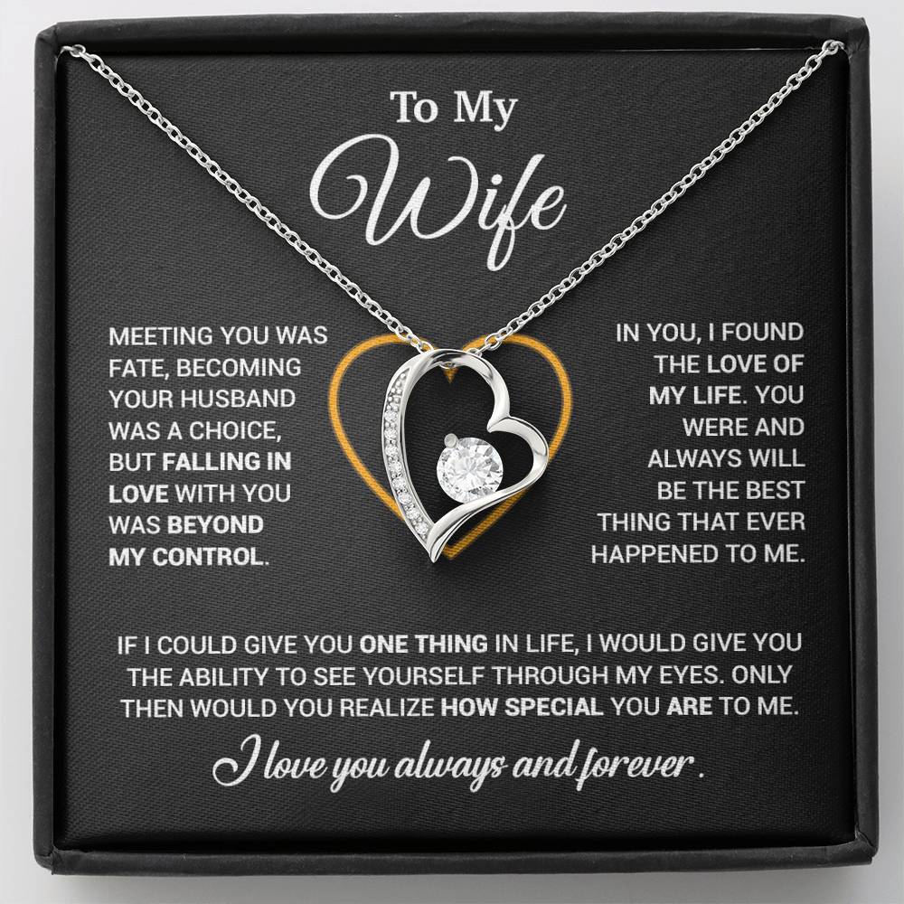 To My Wife Necklace, Christmas Gifts For Women, Anniversary Gift For Wife 11_12_Black