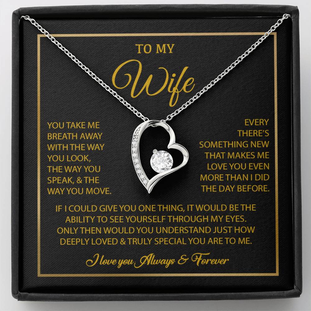 To My Wife Necklace, Gift For Wife, Anniversary Gift For Wife, Necklace For Wife 25_7_Gold