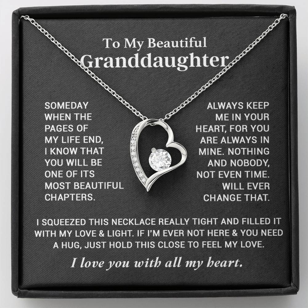 To My Granddaughter Necklace, Granddaughter Gifts From Grandma Grandmother 26_9
