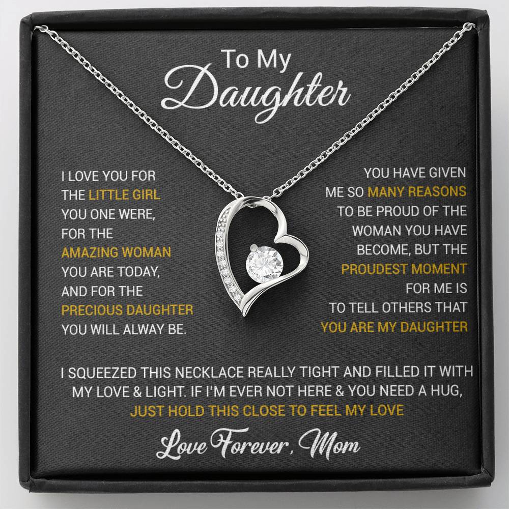 To My Daughter Necklace, Daughter Mother Necklace, Daughter Gift From Dad, Mom 1_10