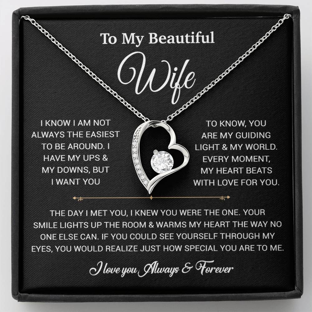 To My Wife Necklace, Gift For Wife, Anniversary Gift For Wife, Necklace For Wife 6_6_Black