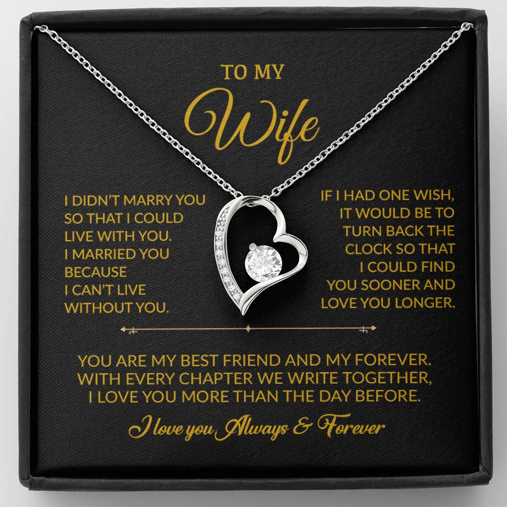 To My Wife Necklace, Gift For Wife, Anniversary Gift For Wife, Necklace For Wife