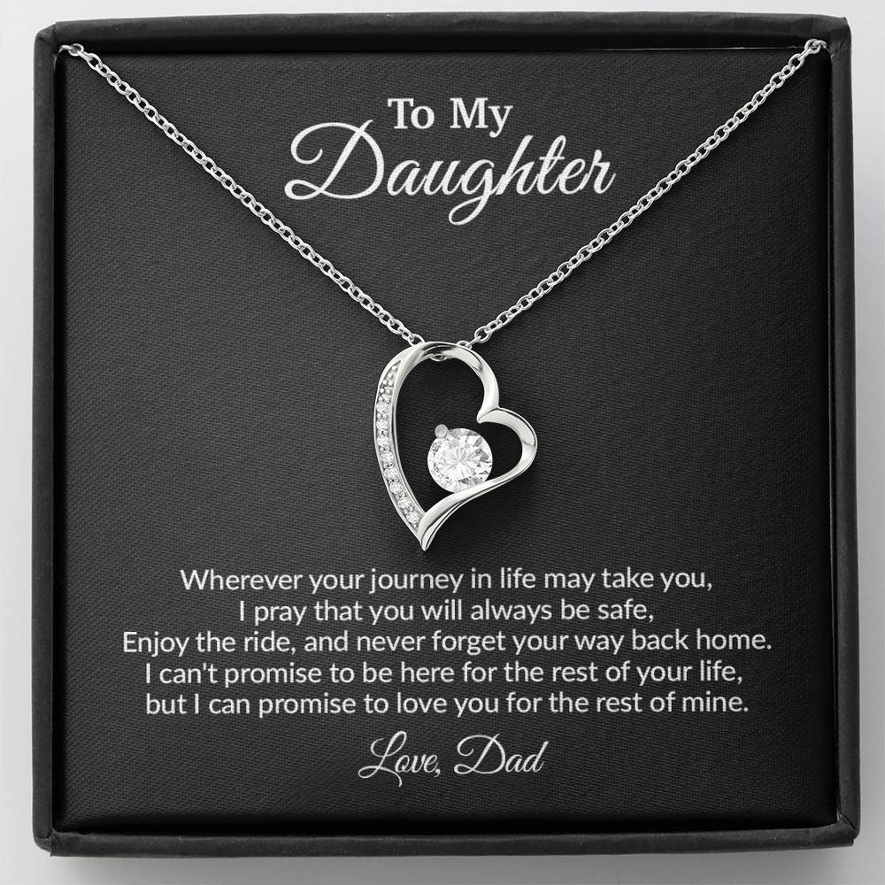 To My Daughter Necklace, Gift for Daughter from Dad, Father Daughter Necklace