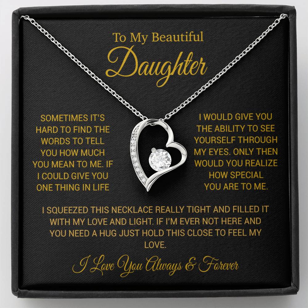To My Daughter Necklace, Daughter Father Necklace, Daughter Gift From Dad,Mom 24_9