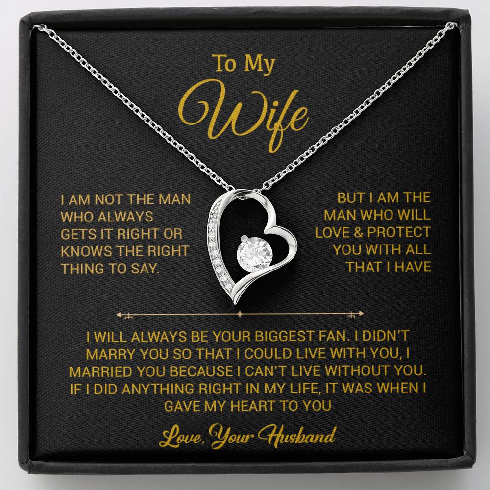 To My Wife Necklace, Gift For Wife, Anniversary Gift For Wife, Christmas Gift 3_10_Gold