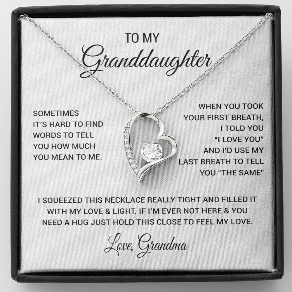 To My Granddaughter Necklace, Xmas Birthday Gift For Granddaughter from Grandma 1_11