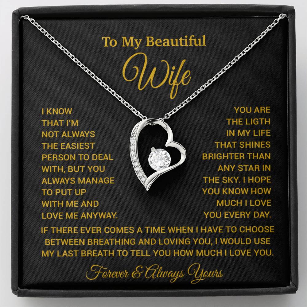 To My Wife Necklace, Christmas Gifts For Wife, Anniversary Cute Gift For Wife_6_9_Gold