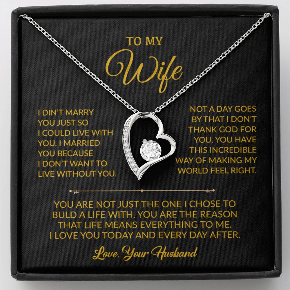 To My Wife Necklace, Gift For Wife, Anniversary Gift For Wife, Necklace For Wife