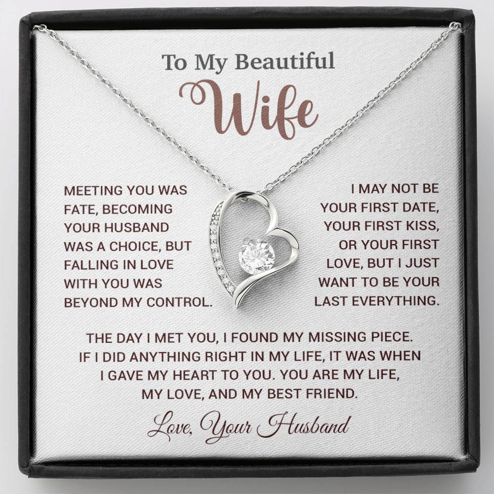 To My Wife Necklace, Wife Gift From Husband, Wife Husband Necklace, Christmas Gift 13_10