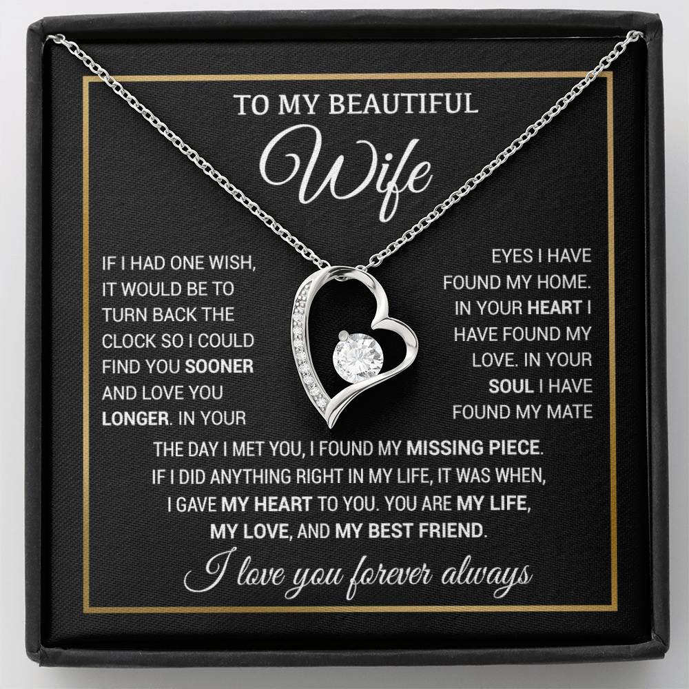 To My Wife Necklace, Christmas Gifts For Women, Anniversary Gift For Wife 6_11_Black
