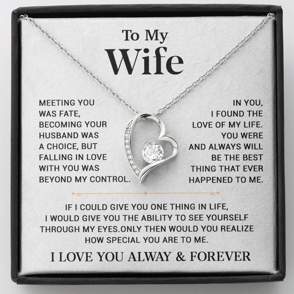 To My Wife Necklace, Gift For Wife, Anniversary Gift For Wife, Christmas Gift 20_11 White