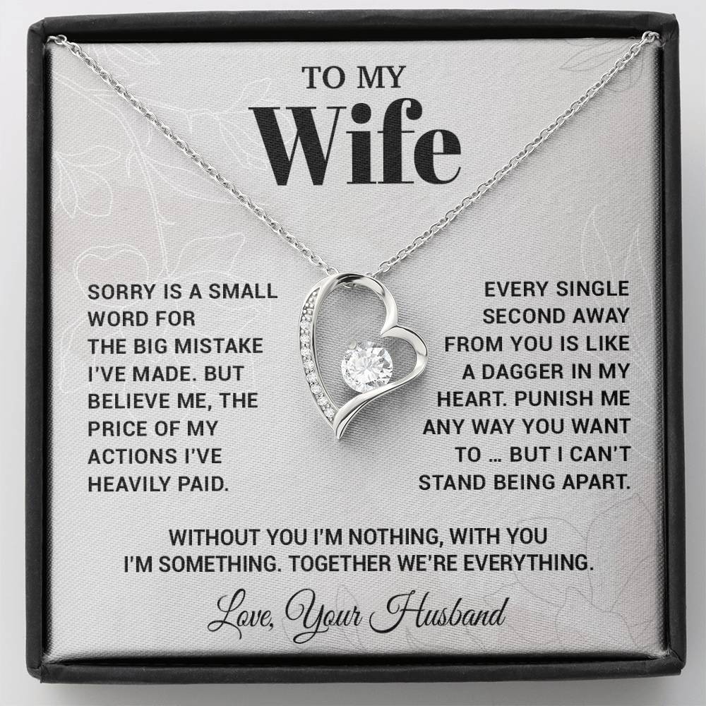 To My Wife Necklace, Christmas Gifts For Women, Anniversary Gift For Wife 15_10_White