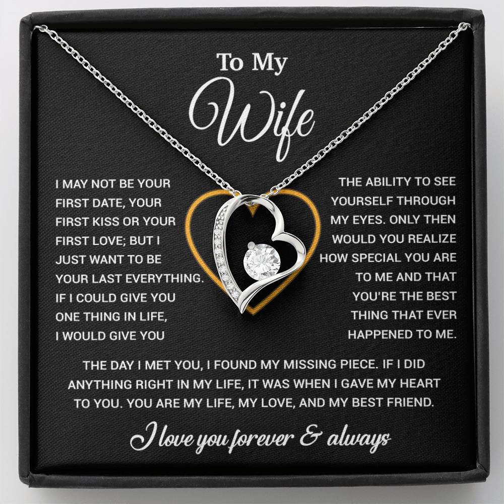 To My Wife Necklace, Christmas Gifts For Women, Anniversary Gift For Wife 24_12_Black