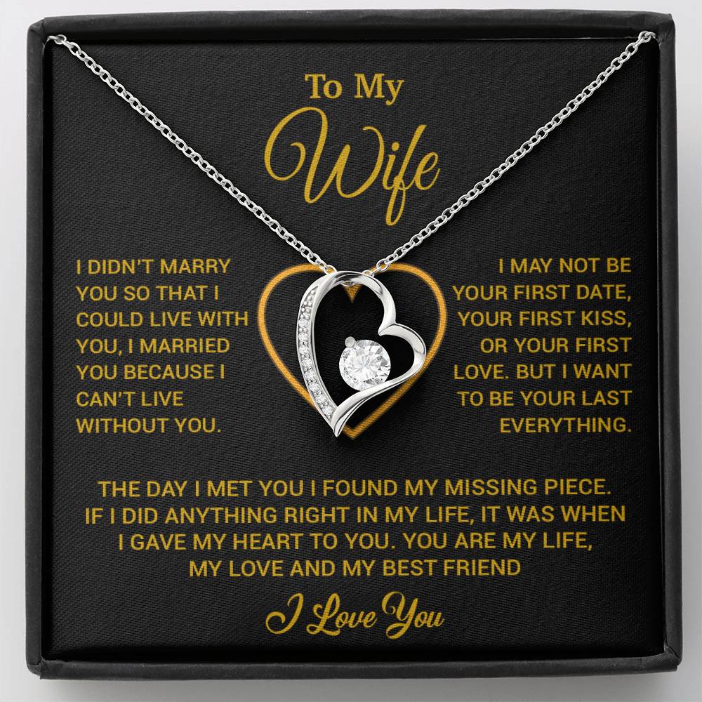 To My Wife Necklace, Christmas Gifts For Women, Anniversary Gift For Wife 14_12_Gold
