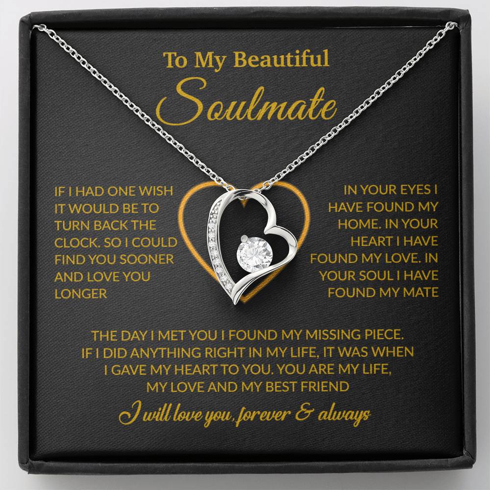 To My Soulmate Necklace, Anniversary Gift For Wife, Valentine Gift for Wife 17_12_Gold