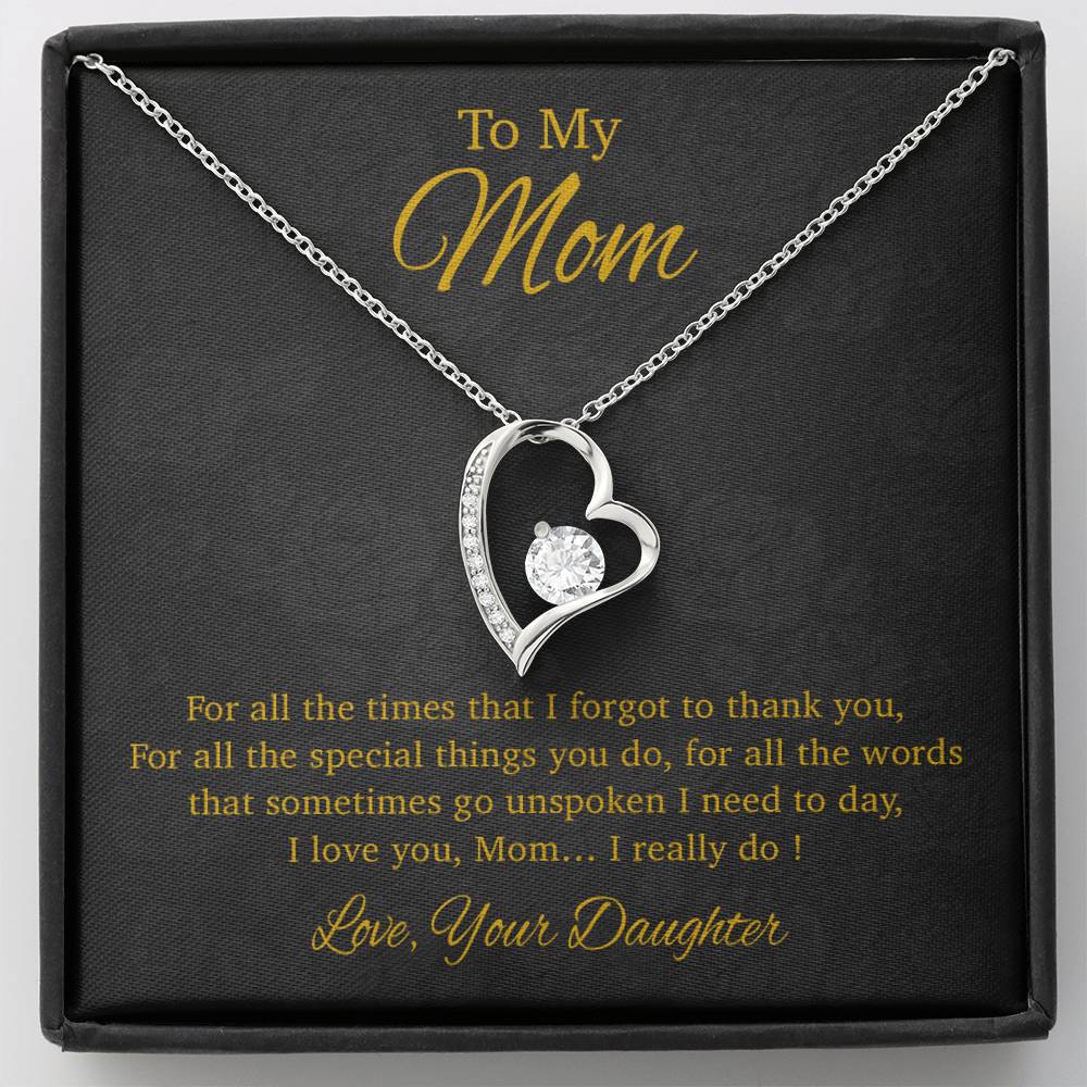 To My Mom Necklace, Gift For Mom From Daughter, Mother's Day Gifts 31_3_Gold