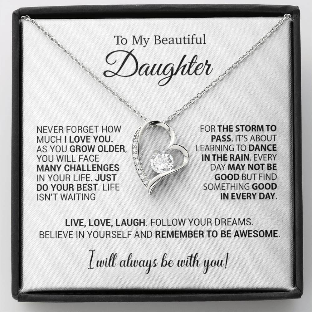 To My Daughter Necklace, Daughter Gift from Mom Dad, Birthday Christmas Gift 25_10