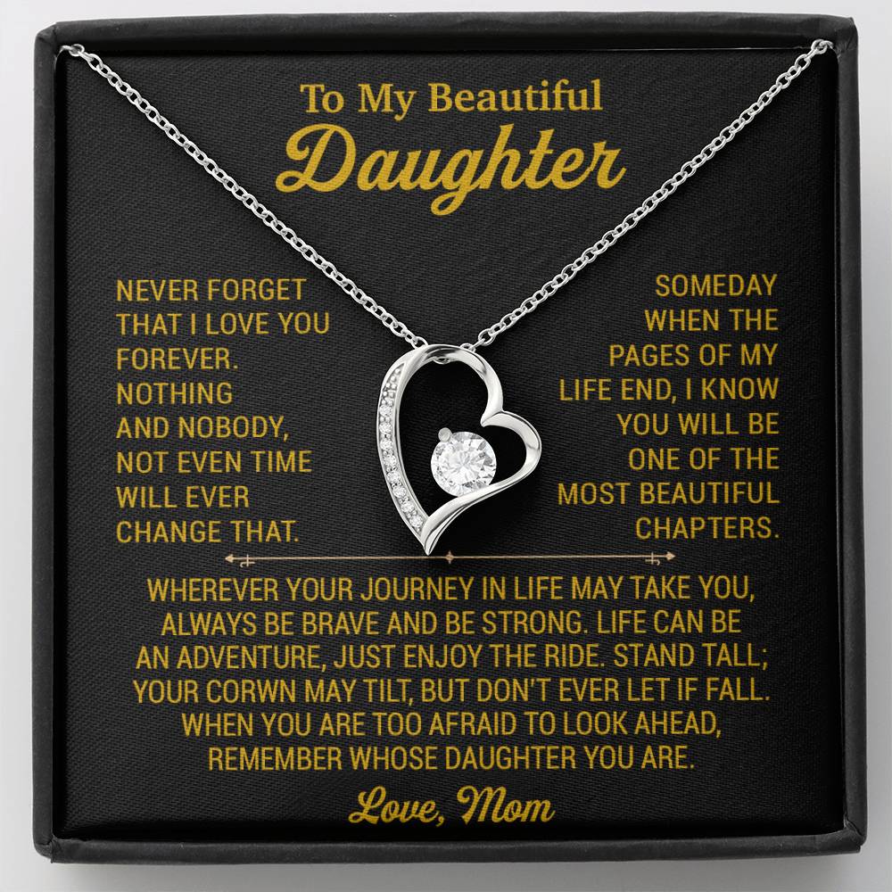 To My Daughter Necklace, Daughter Mother Necklace, Daughter Gift From Mom 17_8_Gold