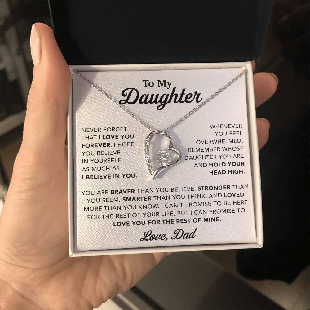 To My Daughter Necklace, Gift for Daughter from Dad, Father Daughter Necklace 26_10